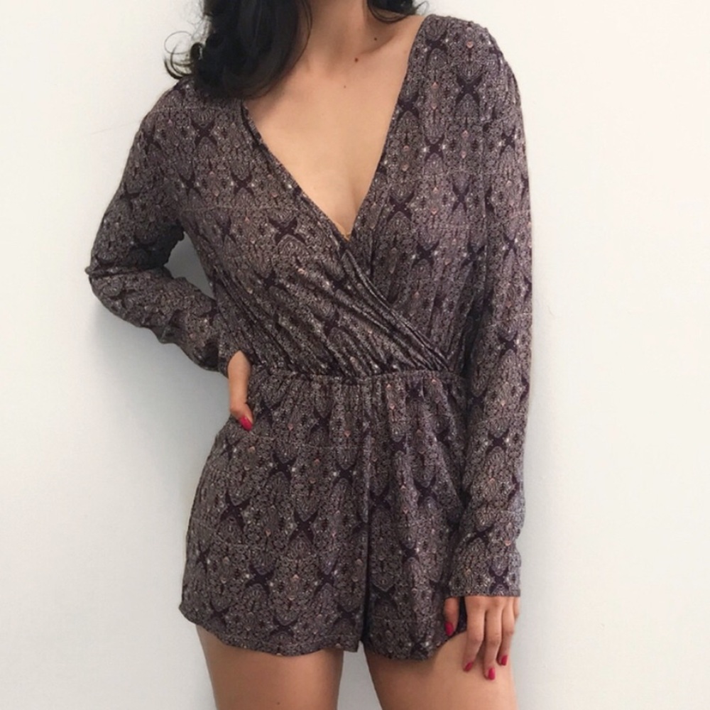Purple romper with open back